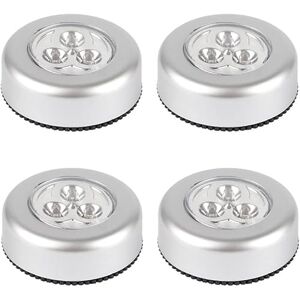 Prism Ultra Bright LED Push Plastic Lights, (6.5cm x 6.5cm x 2cm) Pack of 2 - Battery Operated, Ideal for Cupboards, Garages, Under-Shelf Lighting