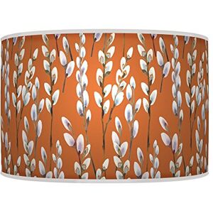 ARK HOUSE 30cm (12") WILLOW Orange HANDMADE LAMPSHADE GICLEE PRINTED FABRIC PENDANT CEILING LIGHT SHADE 780 (For Table or Floor Lamp)