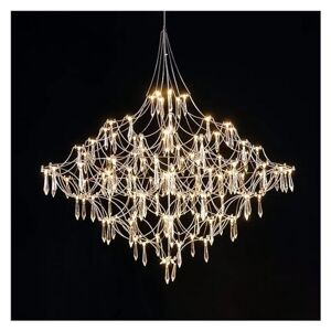 OBAOYY Modern Creative Stainless Steel Crystal Chandelier Firefly Hanging Lamp Living Room Kitchen Light Dining Room Lighting Fixture,Crystal Lighting