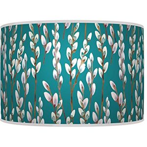 ARK HOUSE 40cm (16") WILLOW Teal Blue HANDMADE LAMPSHADE GICLEE PRINTED FABRIC PENDANT CEILING LIGHT SHADE 779 (For Table or Floor Lamp)