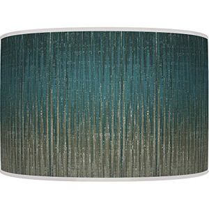 ARK HOUSE 35cm (14") Abstract Spikes Dark teal Grey HANDMADE LAMPSHADE GICLEE PRINTED FABRIC PENDANT CEILING LIGHT SHADE 954 (for table or floor lamp)