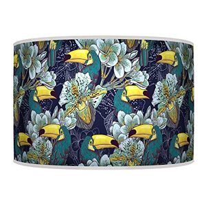 ARK HOUSE 60cm (24") Tropical Toucan Birds Floral HANDMADE LAMPSHADE GICLEE PRINTED FABRIC PENDANT CEILING LIGHT SHADE 935 (Table Floor Lamp)