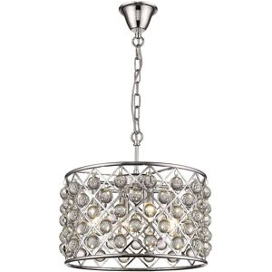 Netlighting Spring 4 Light Small Ceiling Pendant Chrome Clear with Crystals E14