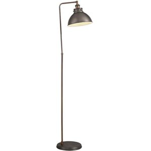 Discovery Lighting CG0896 Davy Single Light Adjustable Floor Lamp In a Antique Silver,Copper And White Finish