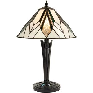 Interiors 1900 70365 Astoria Tiffany Small 1 Light Table Lamp With Shade