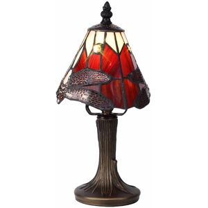 Bokmaal 33cm Table Lamp 1 Light in a Purple/Pink/Black/Gold/Red Finish and Clear Crystal