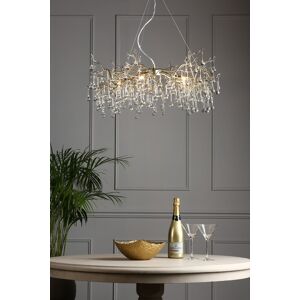 Laura Ashley LA3756144-Q Willow 5 Light Crystal Ceiling Pendant Light In Champagne Finish