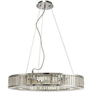 Diyas Lighting IL30099 Torre 10 Light Chrome/Crystal Round Ceiling Pendant