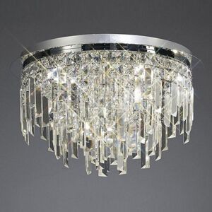 Diyas Lighting IL30251 Maddison Round Flush Chrome/Crystal Ceiling Light