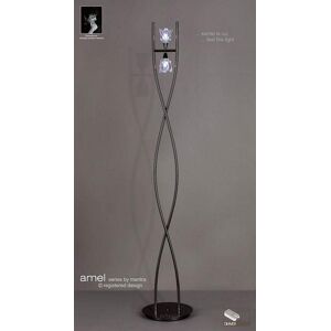 Mantra Lighting M0583BC Amel Low Energy 2 Light Black Chrome Floor Lamp