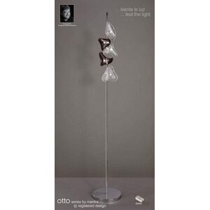 Mantra Lighting M0711 Otto 5 Light Halogen Chrome Black And White Floor Lamp