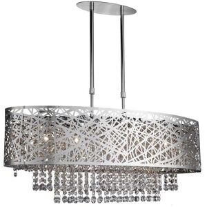 Searchlight Lighting Searchlight 3055-5CC Mica Chrome and Crystal Ceiling Pendant Light