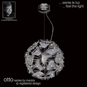 Mantra Lighting M0590 Otto 41 Light Halogen Chrome And White Ceiling Pendant