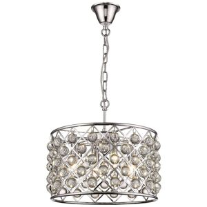 Spring Lighting Spring 4 Light Small Ceiling Pendant Chrome, Clear with Crystals, E14