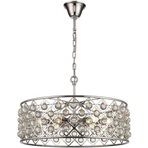 Spring Lighting Spring 6 Light Large Ceiling Pendant Chrome, Clear with Crystals, E14