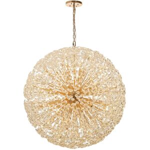 Luminosa Lighting Salisbury Ceiling Pendant 1.5m Sphere 84 Light G9 French Gold, Crystal