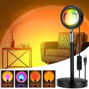 Alpha Lights Sunset Lamp 10W Sunset Light for Home Decor360° Rotation Sunset Projection Romantic Visual Mood Lamp