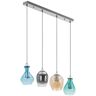 Uniprodo Pendant Light - 4 light sources - glass shades in various shapes UNI_LD_06