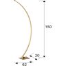 Schuller Arcus 150cm LED Arched Floor Lamp yellow 150.0 H x 20.0 W x 62.0 D cm