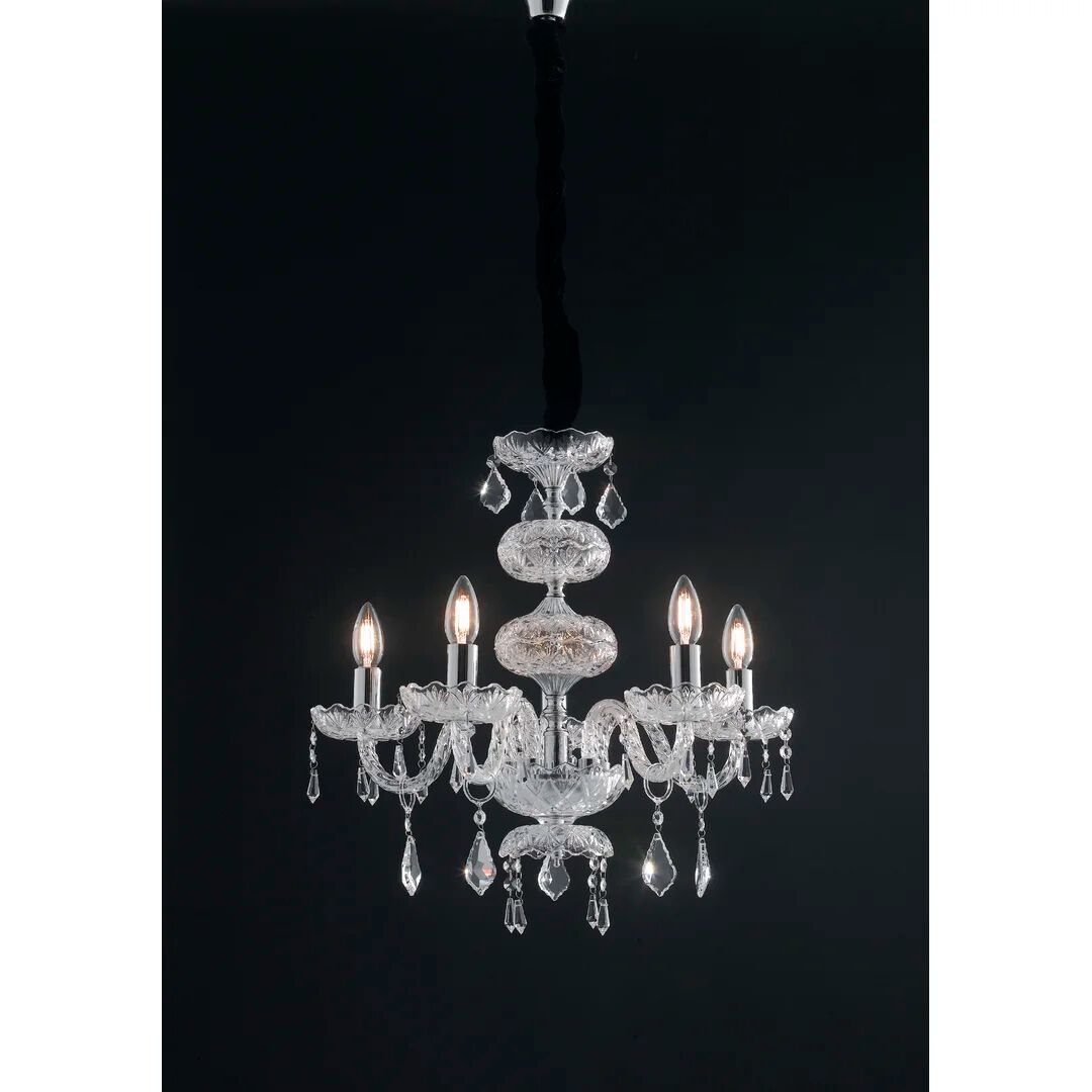 Photos - Chandelier / Lamp Mercer41 Greyson 5-Light Candle Style Chandelier white