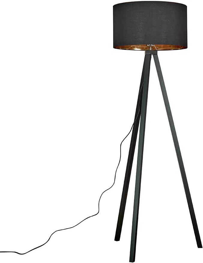 MiniSun 132cm Black Floor Lamp black 132.0 H x 50.0 W x 50.0 D cm