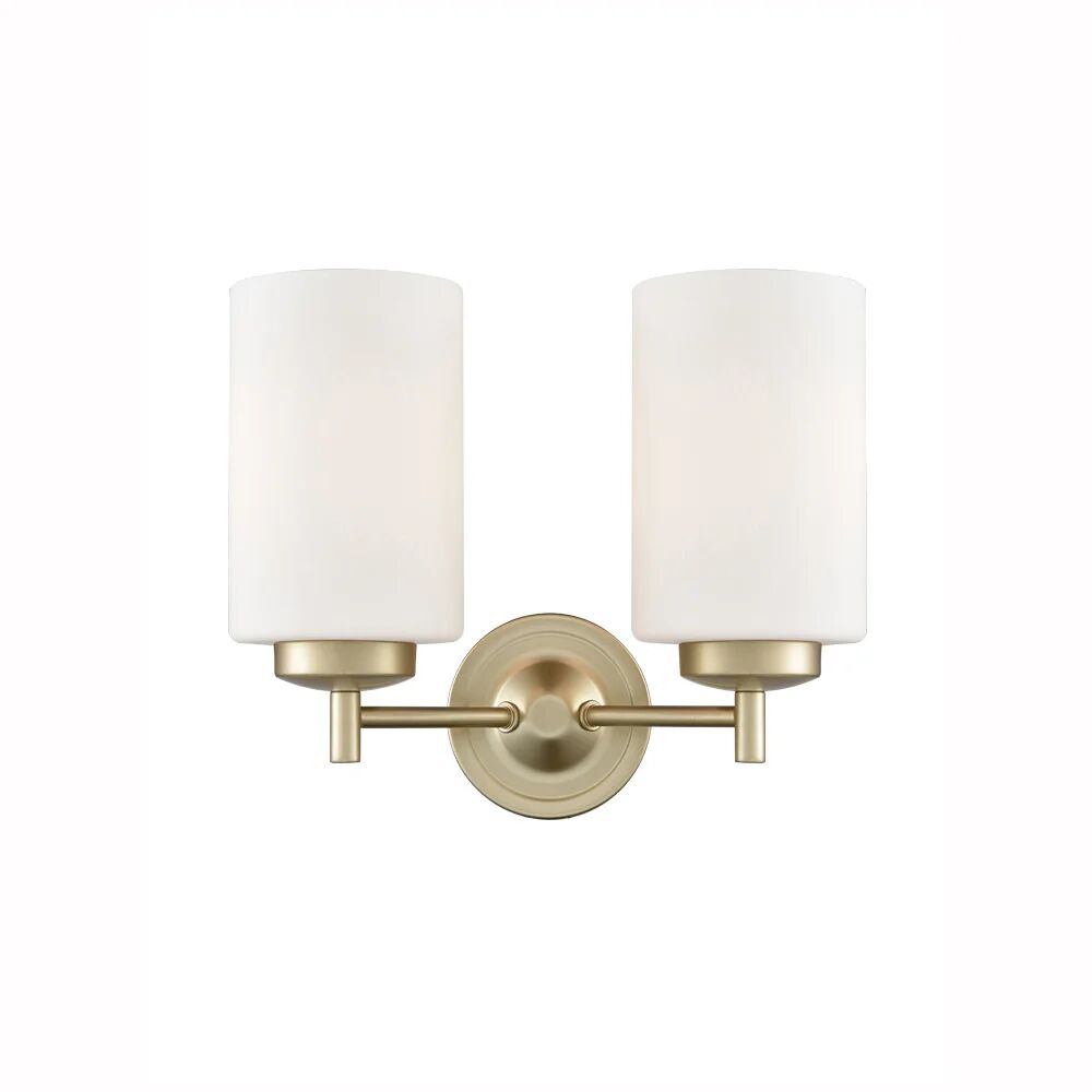 Photos - Chandelier / Lamp Marlow Home Co. Marcina 2-Light Armed Sconce yellow 23.0 H x 38.0 W x 15.0