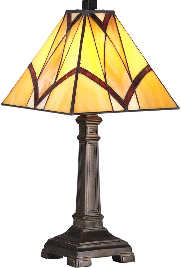 Photos - Chandelier / Lamp Oaks Lighting Portia Tiffany Table Lamp black 47.0 H x 23.0 W x 23.0 D cm