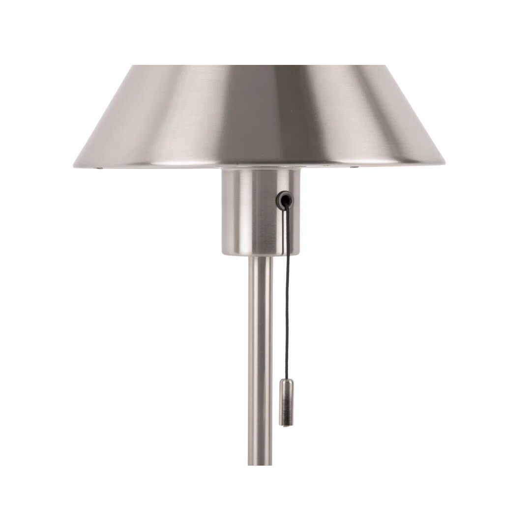 Photos - Chandelier / Lamp Leitmotiv Table Lamp Office Retro Metal Brushed Nickel Plated gray 36.0 H