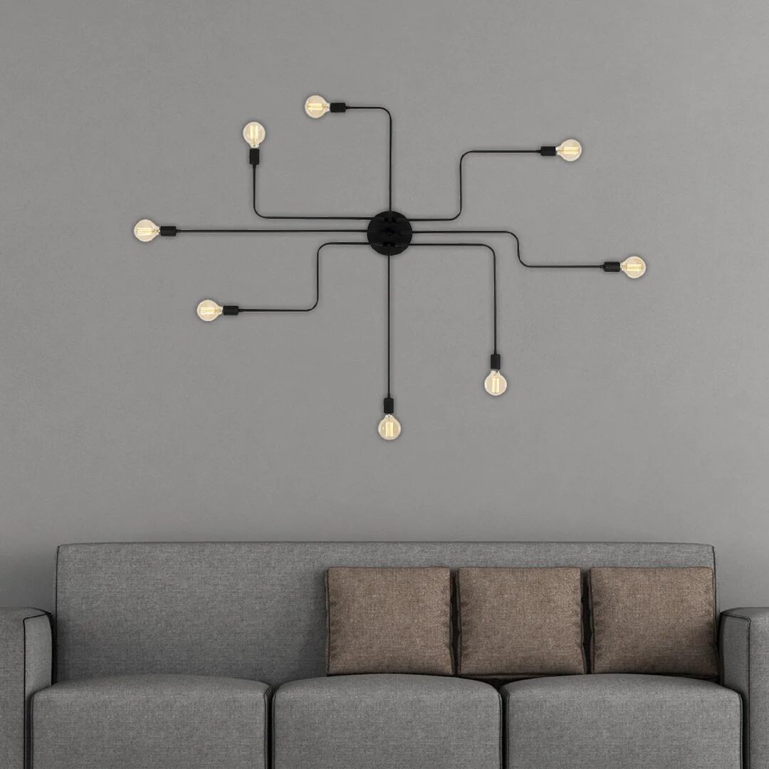 Photos - Chandelier / Lamp Rio Reavis 8-Light 190cm Flush Mount black 15.0 H x 190.0 W x 130.0 D cm 