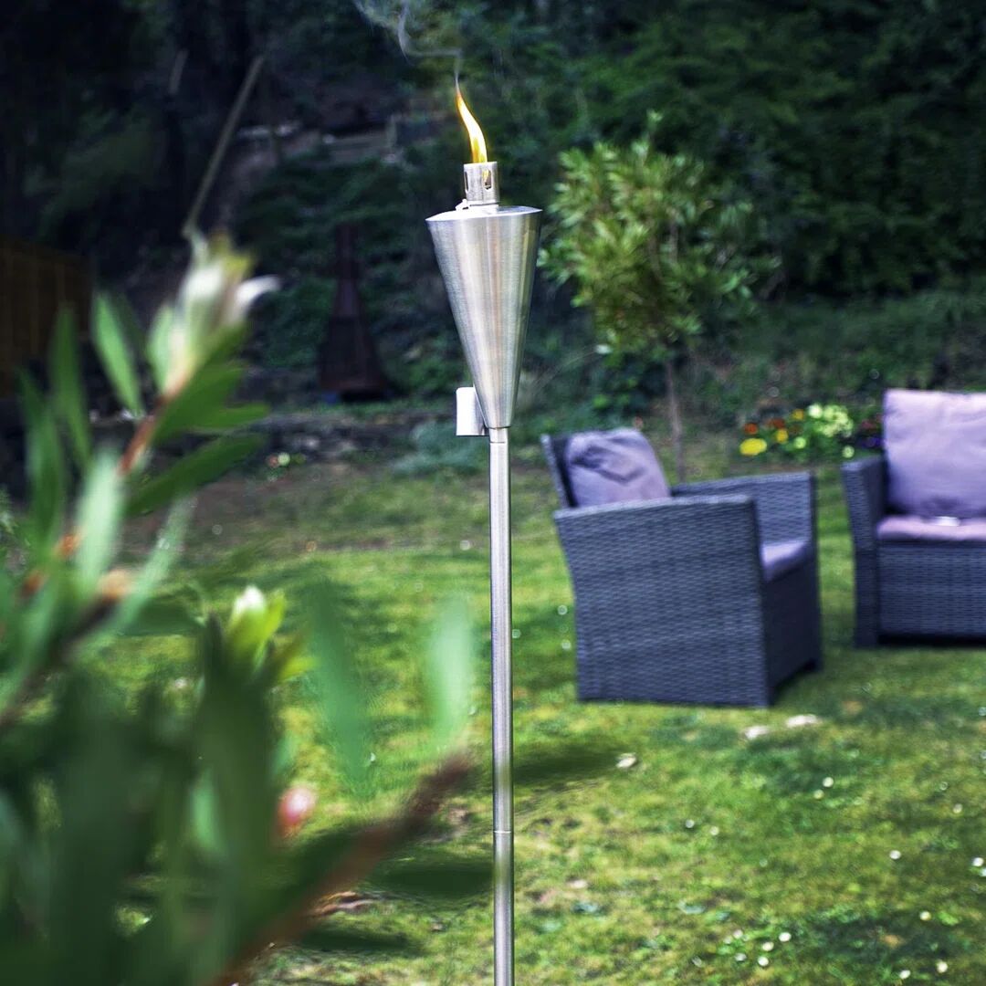 Photos - Chandelier / Lamp Harbour Housewares Metal Garden Torches - Cone gray 146.0 H x 8.5 W x 8.5 