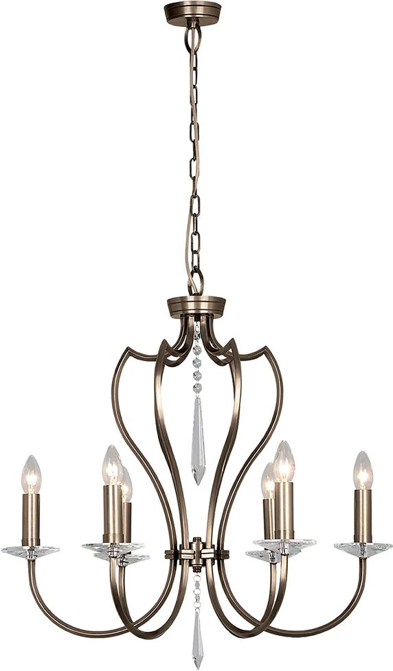 Photos - Chandelier / Lamp Rosalind Wheeler Noi 6-Light Candle-Style Chandelier brown