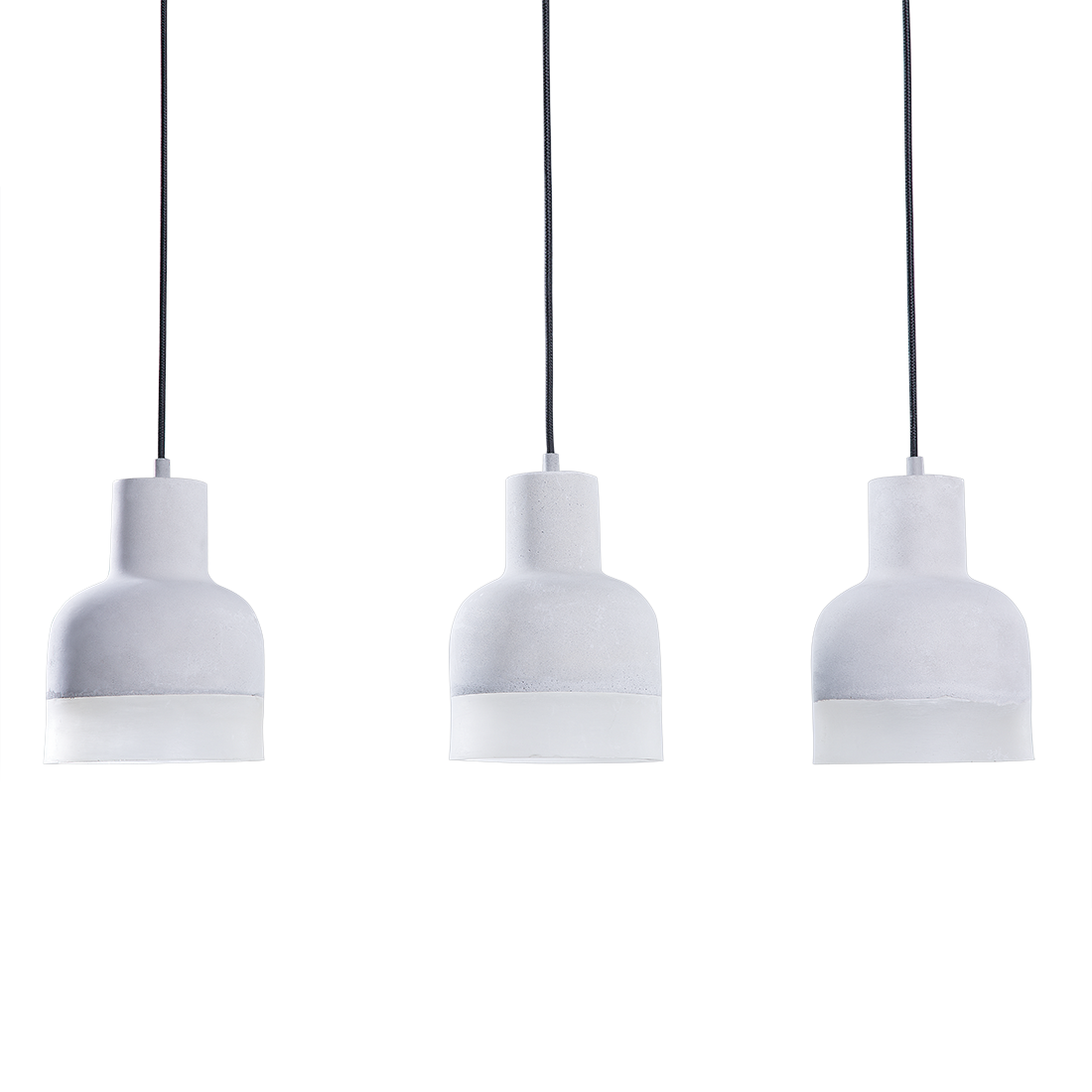 Photos - Chandelier / Lamp Beliani 3-Light Pendant Ceiling Grey Concrete Industrial Material:Concrete 