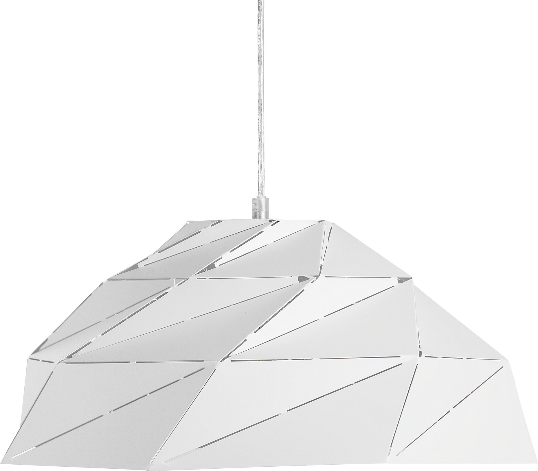 Beliani 1-Light Pendant Ceiling Lamp White Geometric Shade