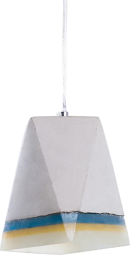 Beliani 1-Light Pendant Ceiling Lamp Grey Concrete Industrial