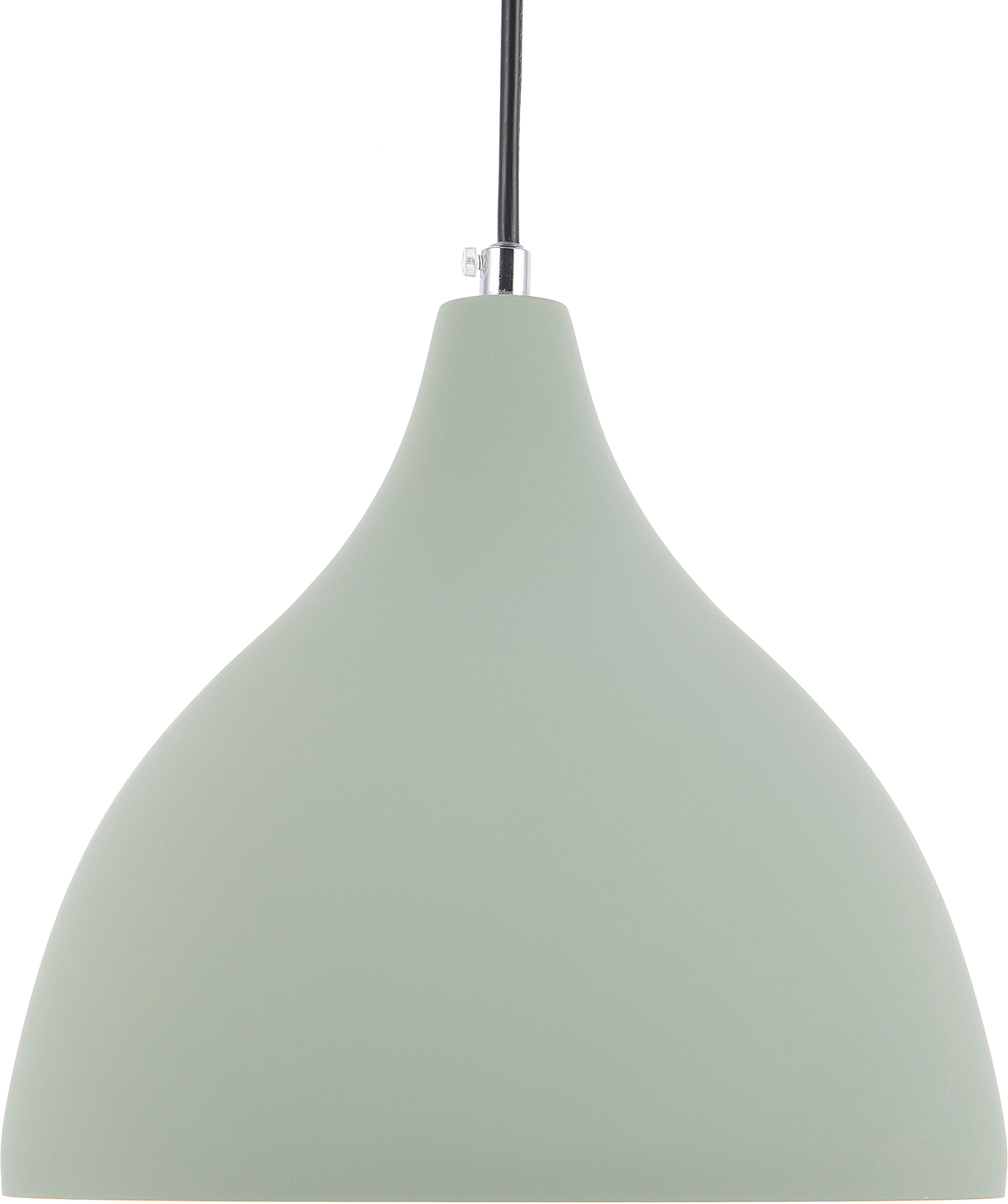 Beliani Pendant Lamp Green Concrete Scandinavian Style Ceiling Light