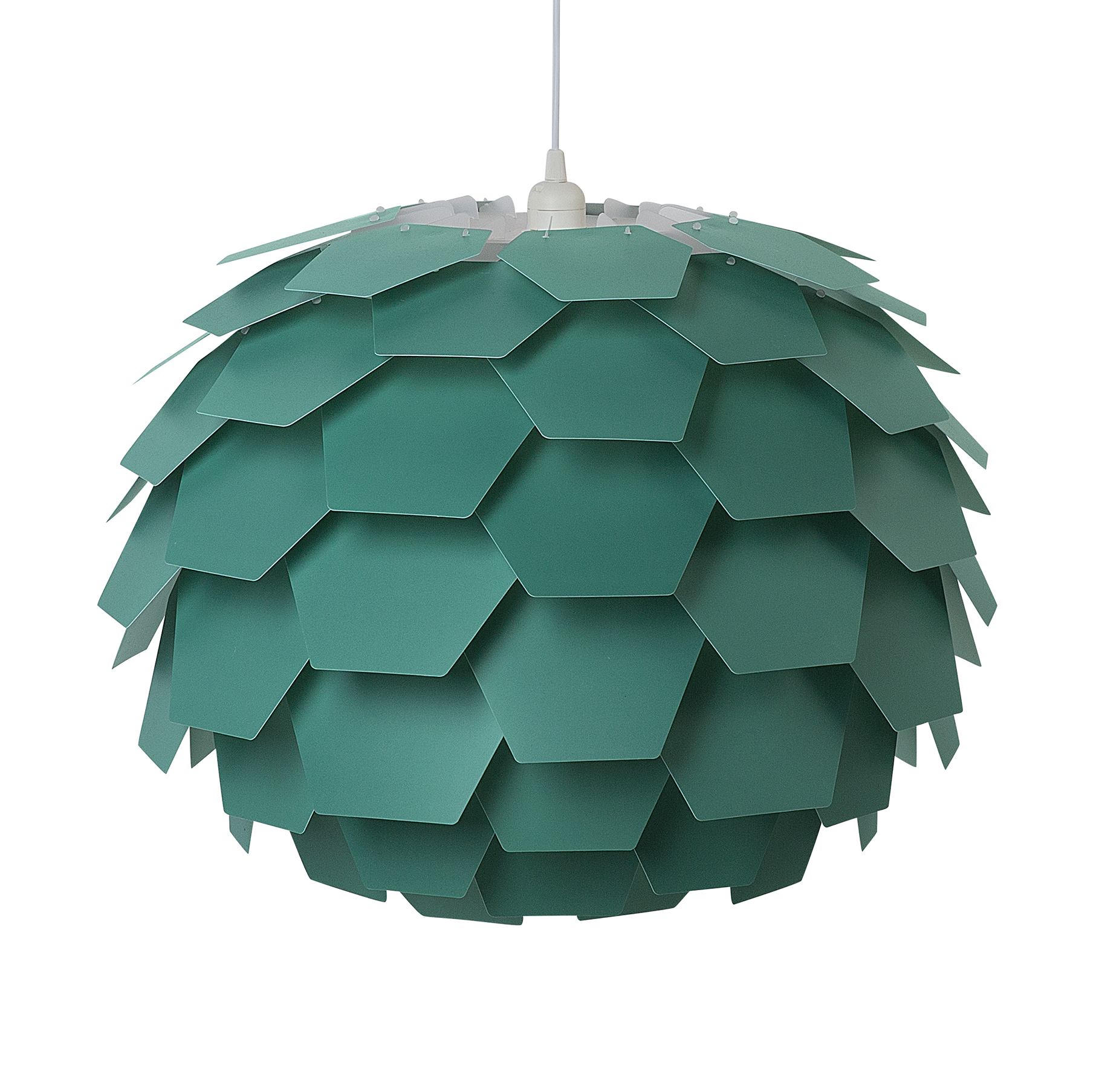 Beliani Pendant Lamp Green Plastic Pine Cone Globe Shade Hanging Lamp
