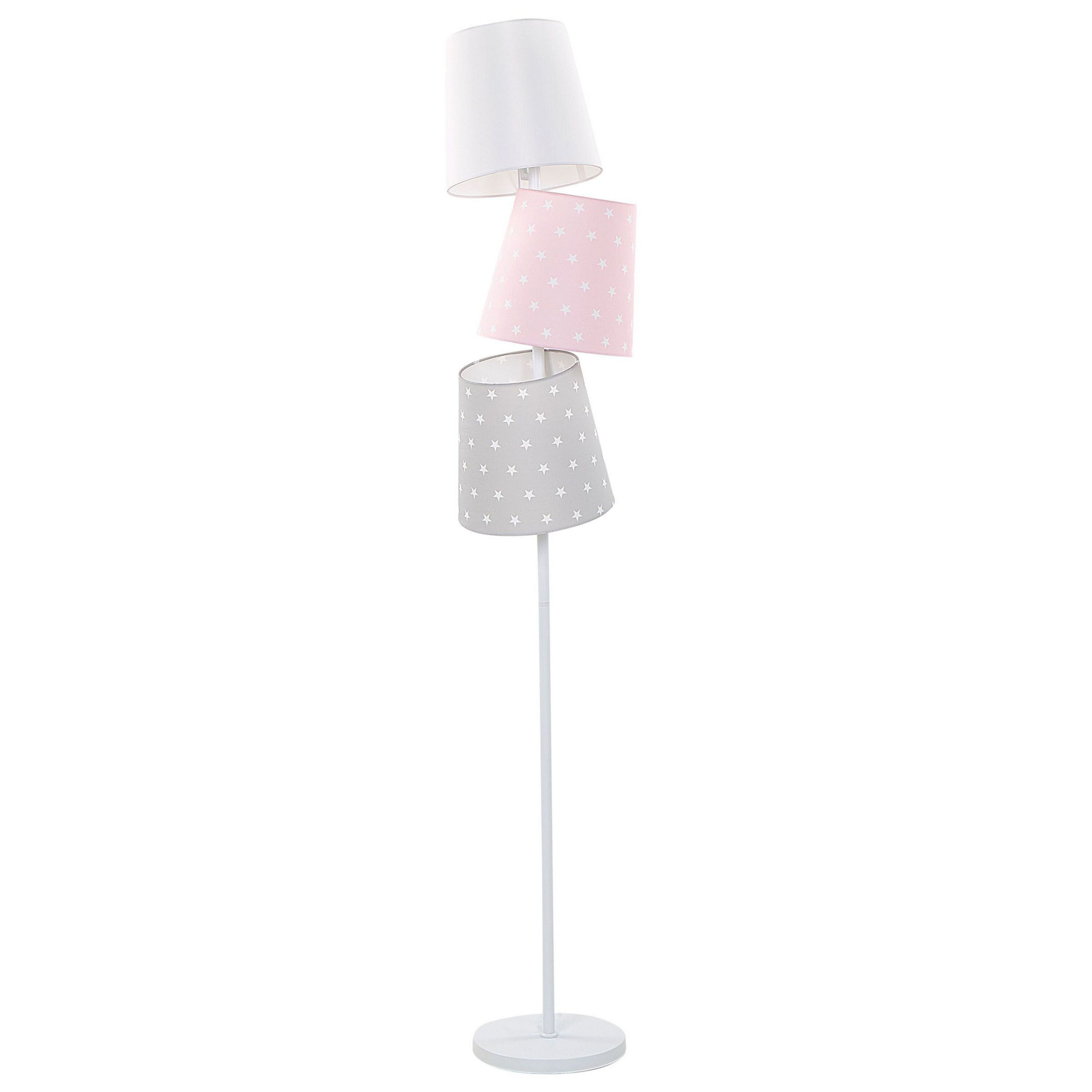 Beliani Floor Lamp Multicolour Metal 164 cm Triple Polyester Classic Shade Modern Design Kids Room Lighting