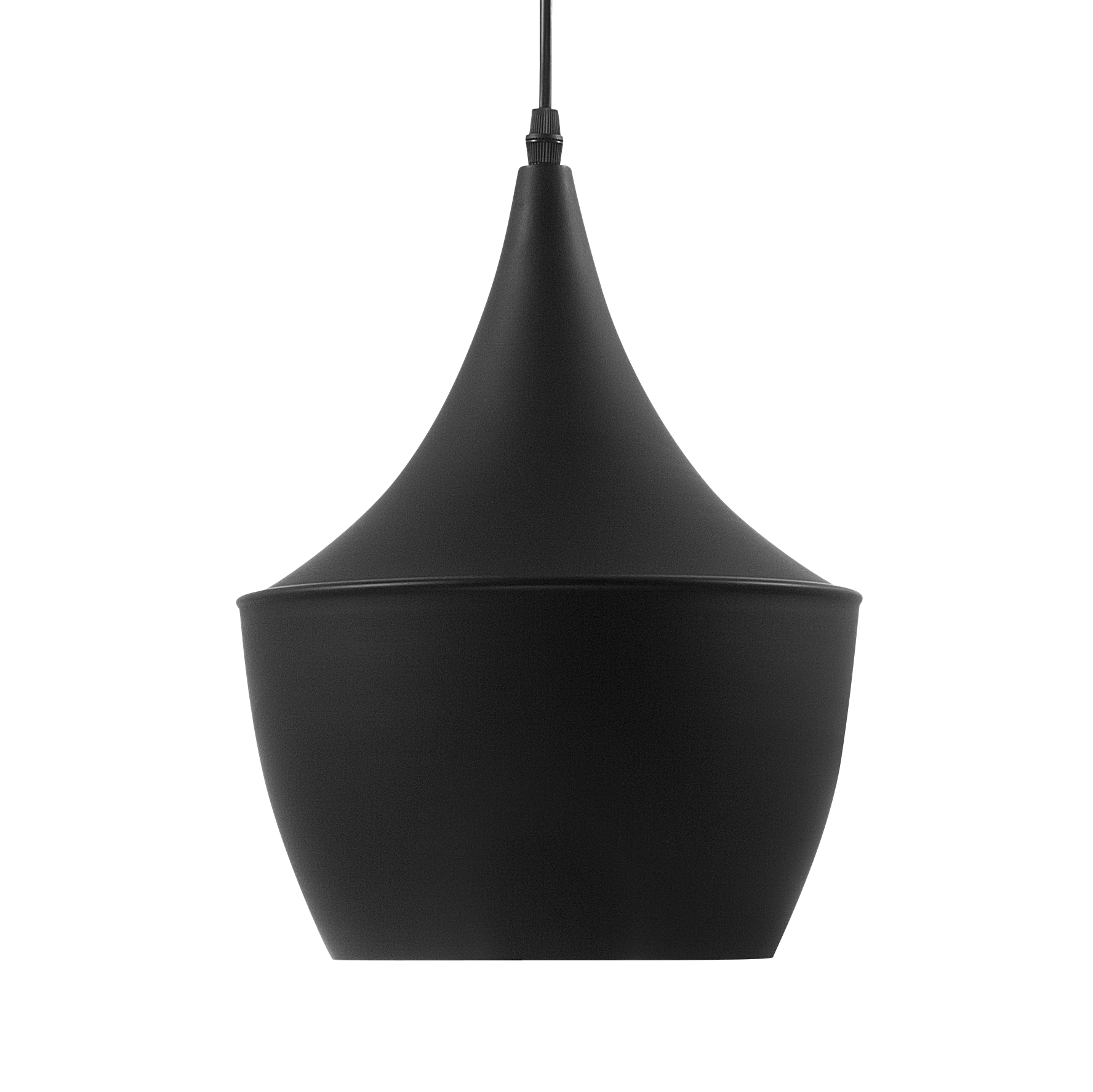 Beliani Pendant Lamp Black Metal 197 cm Two Tone Shade Contemporary Modern