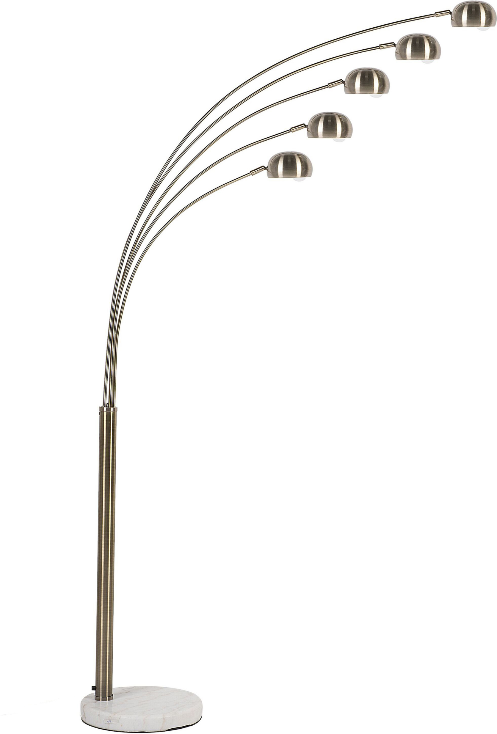 Beliani Floor Lamp Gold Colour Chromed Metal 210 cm Adjustable 5 Lights