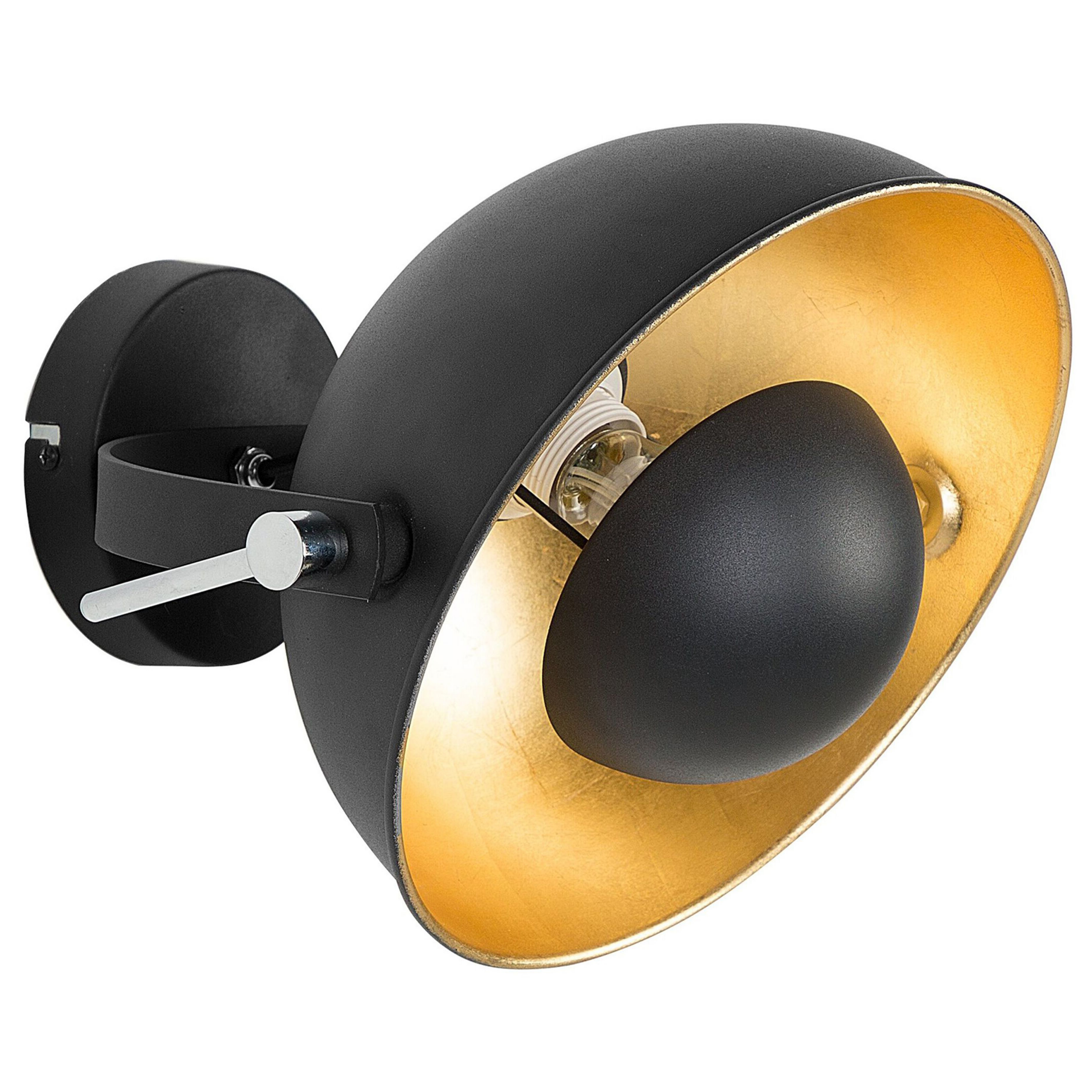 Beliani Wall Lamp Black Gold Metal Two Tone Adjustable Industrial