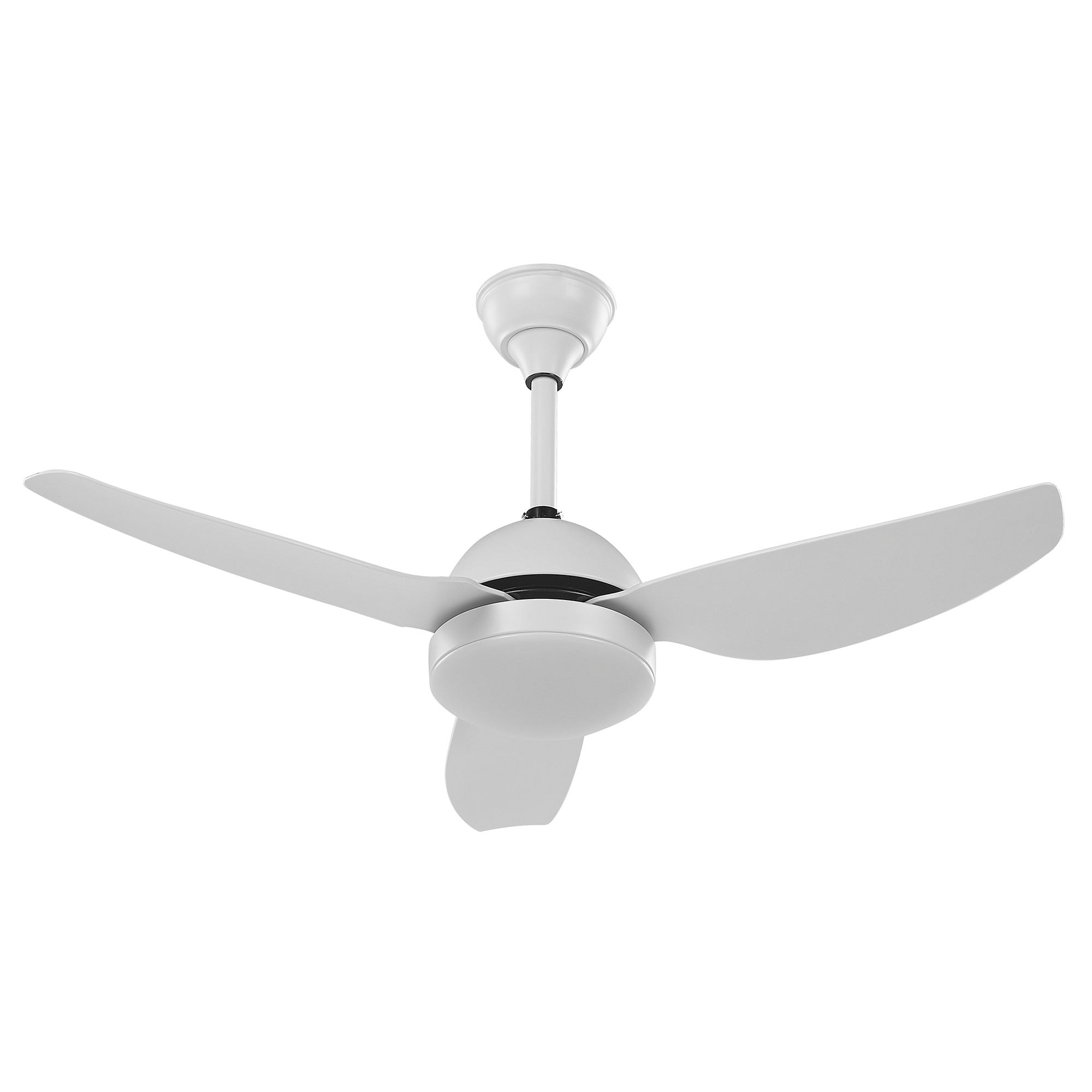 Beliani Ceiling Fan with Light Ventilator White Synthetic Material Metal 3 Blades Remote Control Minimalist Design