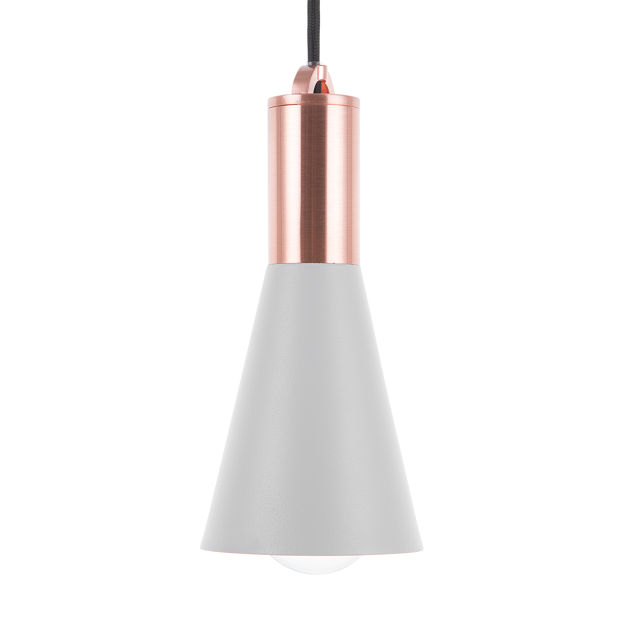 Beliani Ceiling Lamp Grey with Copper 177 cm Single Pendant Modern