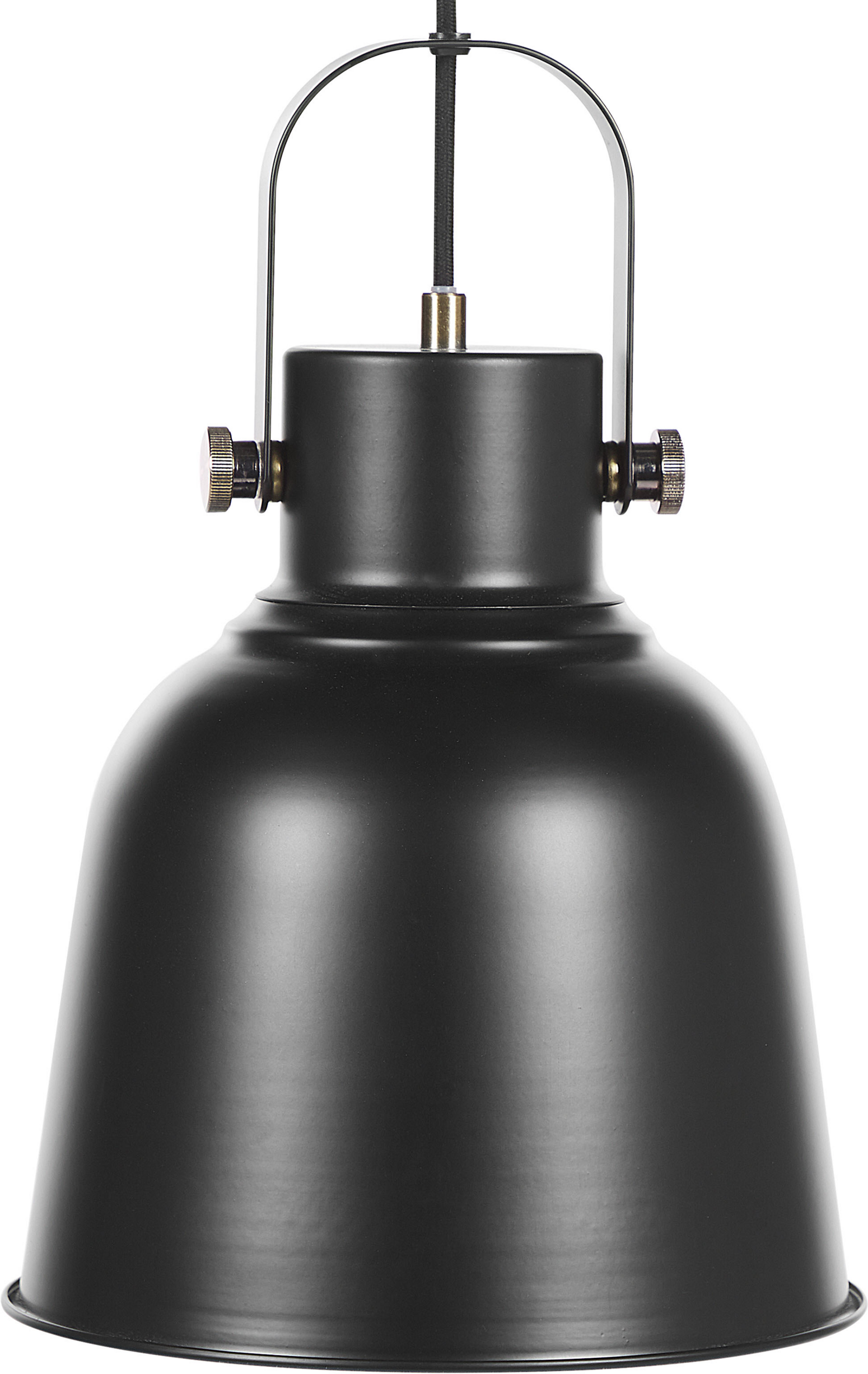 Beliani Pendant Lamp Black Metal Modern Industrial Design Hanging Dining Room Kitchen Lighting