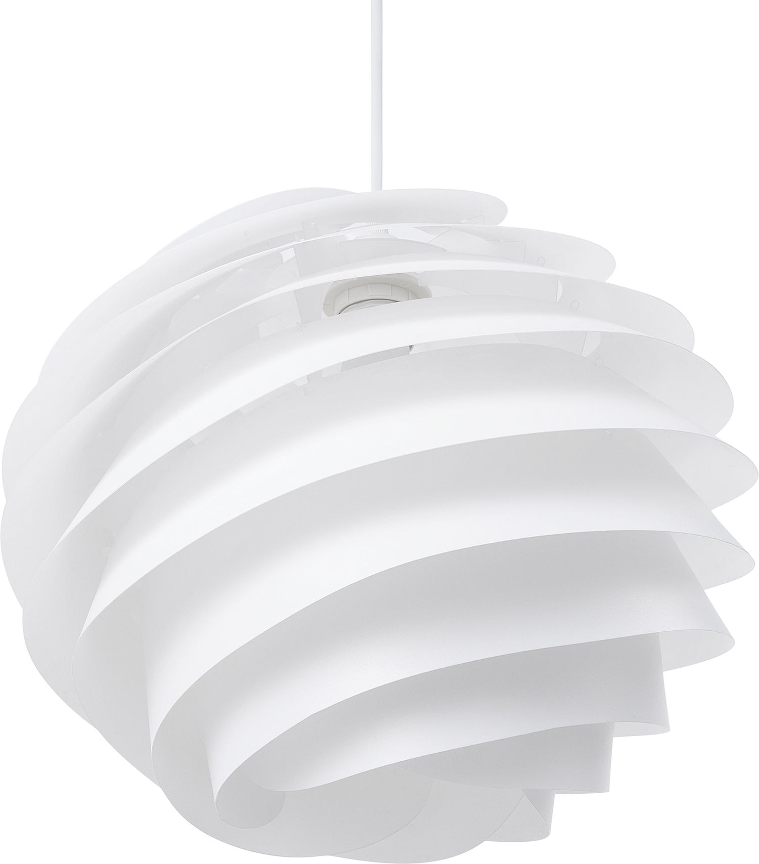 Beliani Pendant Lamp White Plastic Globe Shape Decorative Modern