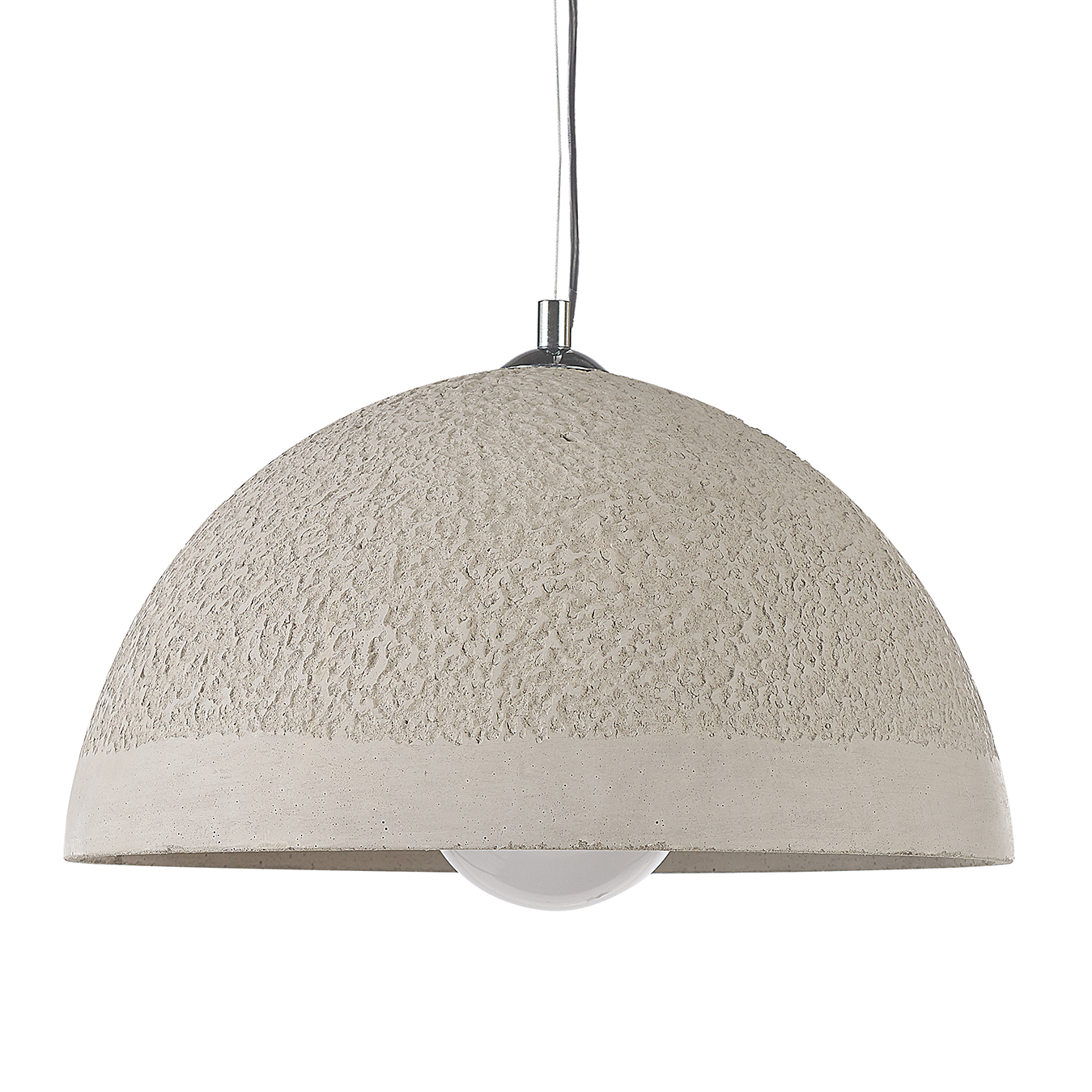 Beliani 1-Light Pendant Ceiling Globe Grey Concrete Industrial