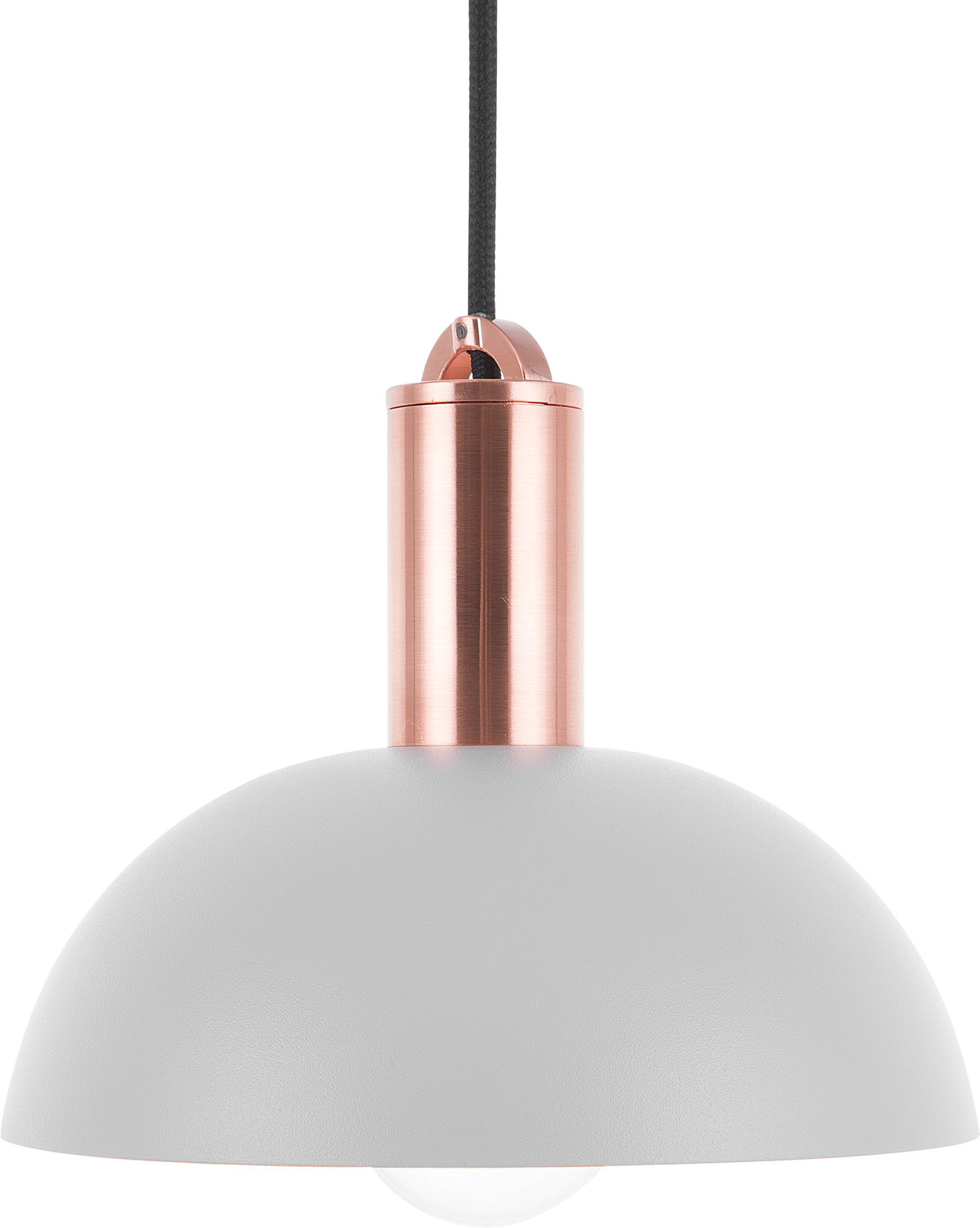 Beliani Ceiling Lamp Grey Metal 170 cm Pendant Dome Shade Industrial