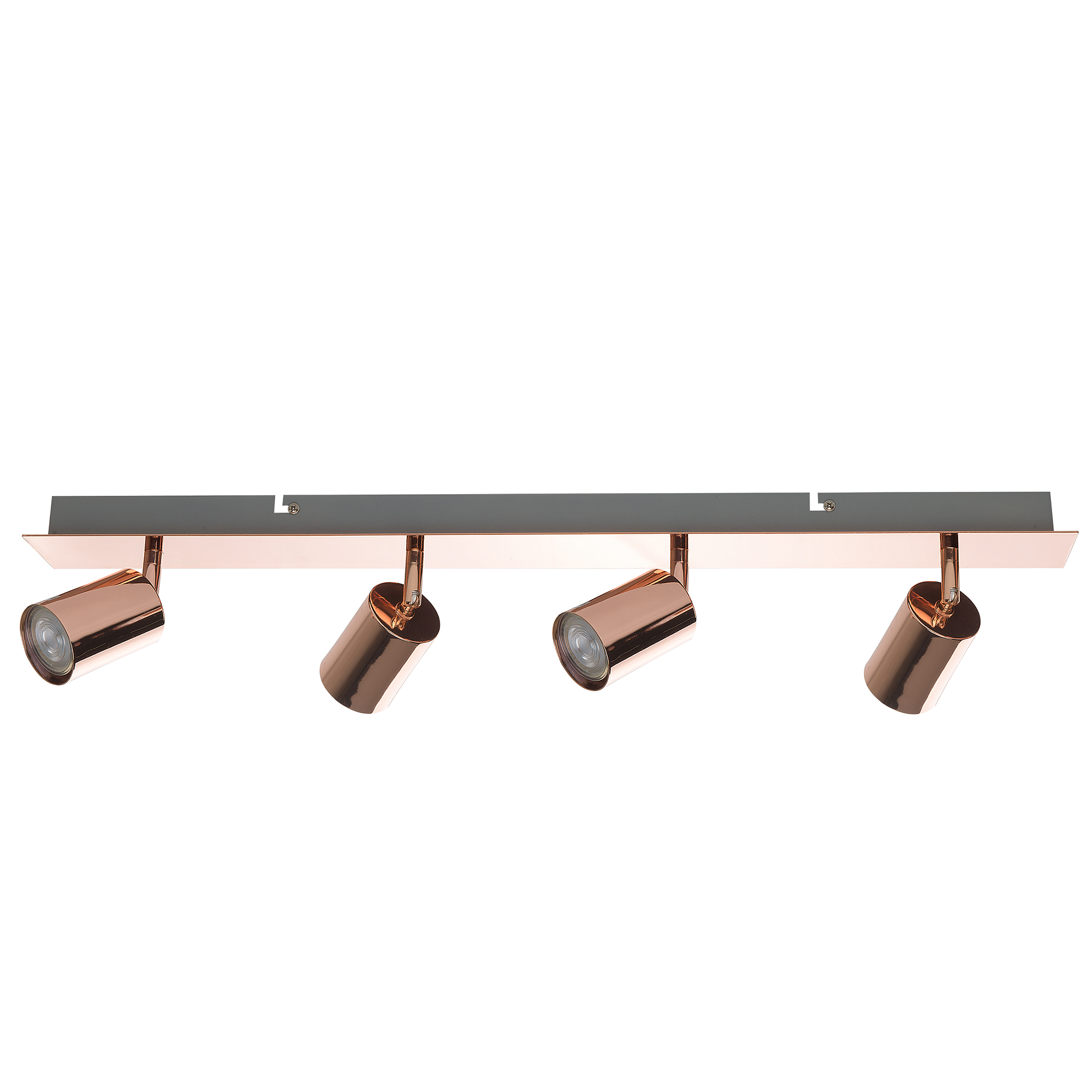 Beliani Ceiling Track Lamp 4 Lights Copper Metal Adjustable Industrial