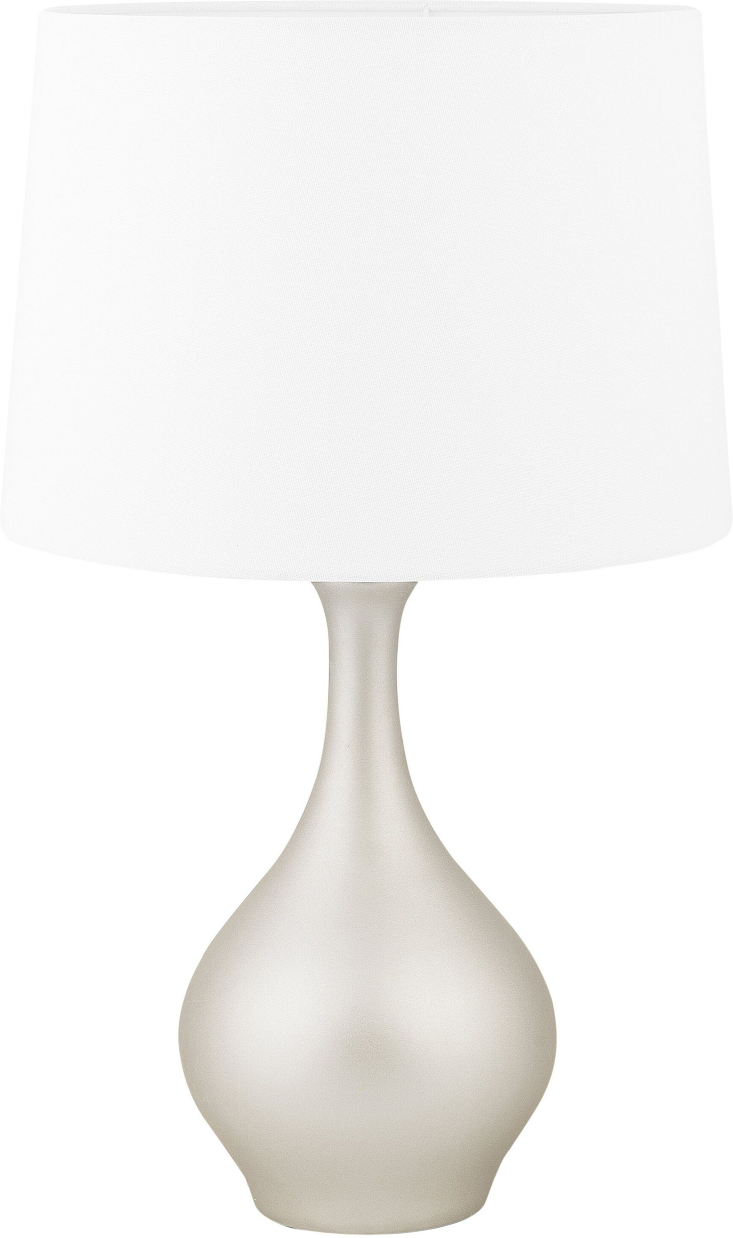 Beliani Table Lamp Gold with White Ceramic Base Polyester Empire Shade Modern Design