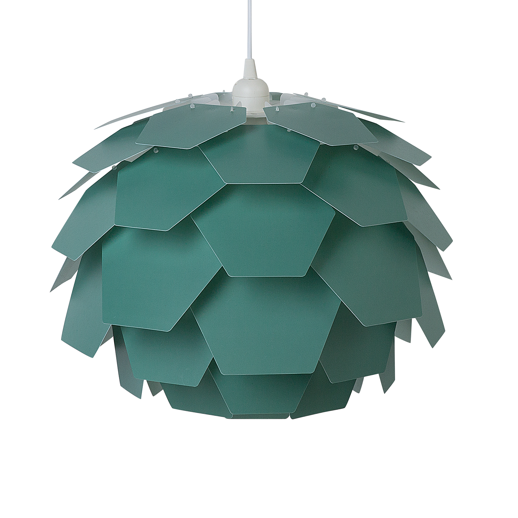 Beliani Pendant Lamp Green Plastic Pine Cone Shade Hanging Lamp