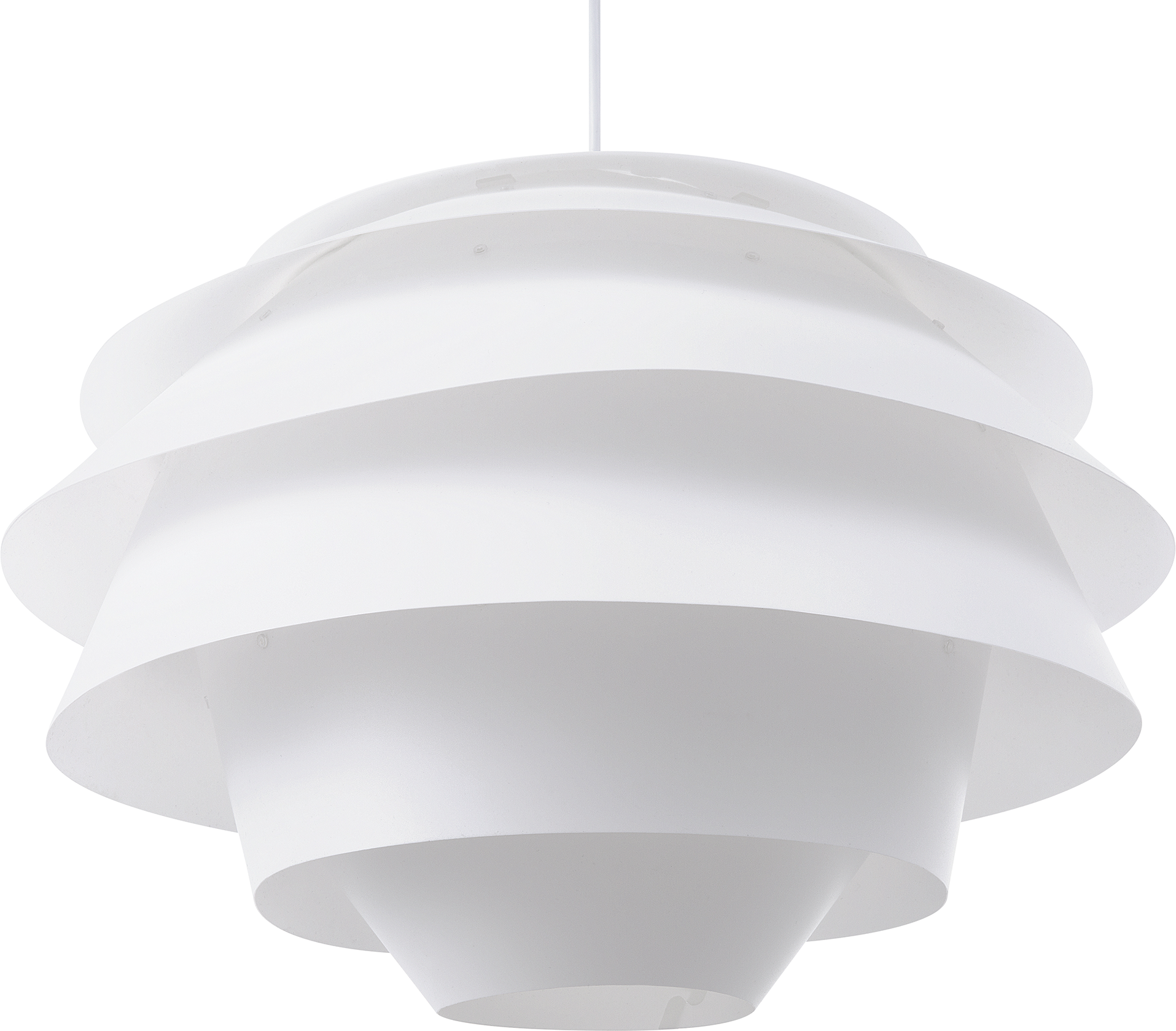 Beliani Pendant Lamp White Plastic Globe Shape Decorative Modern